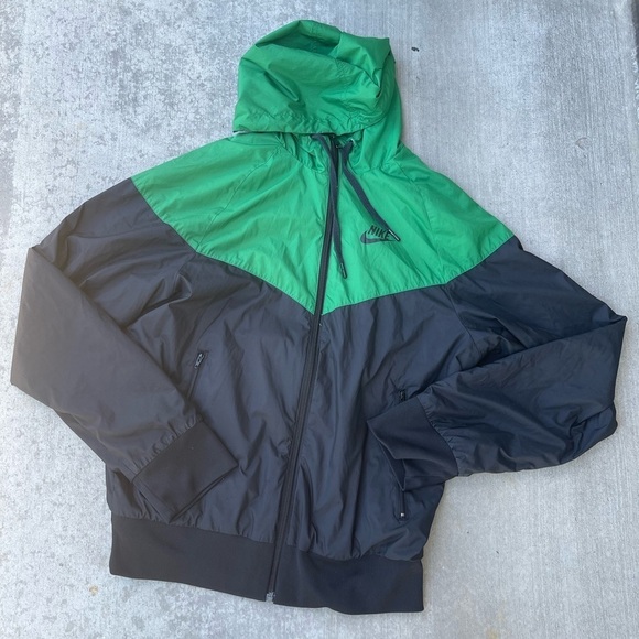 Nike Sportswear Performance Lightweight Black Green Jacket Size Small Unisex - Picture 1 of 6